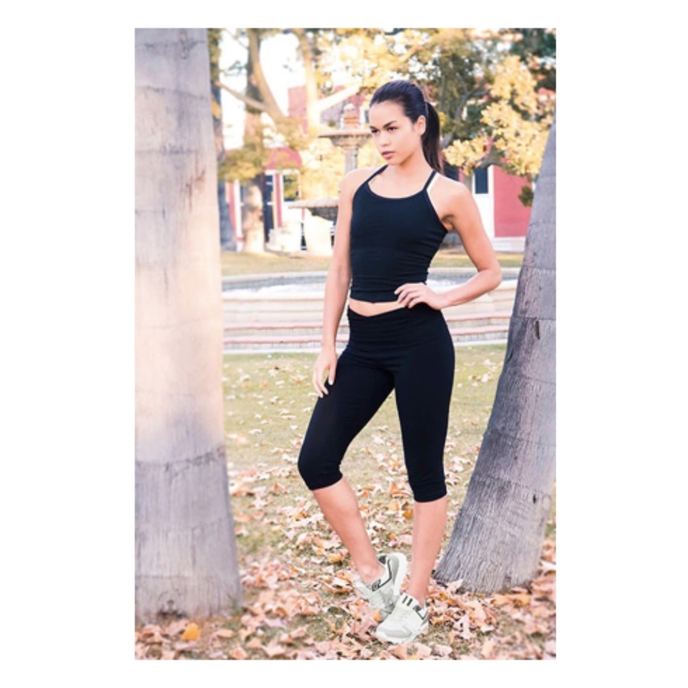 Intouch Organic Cotton Rollover Yoga Capri